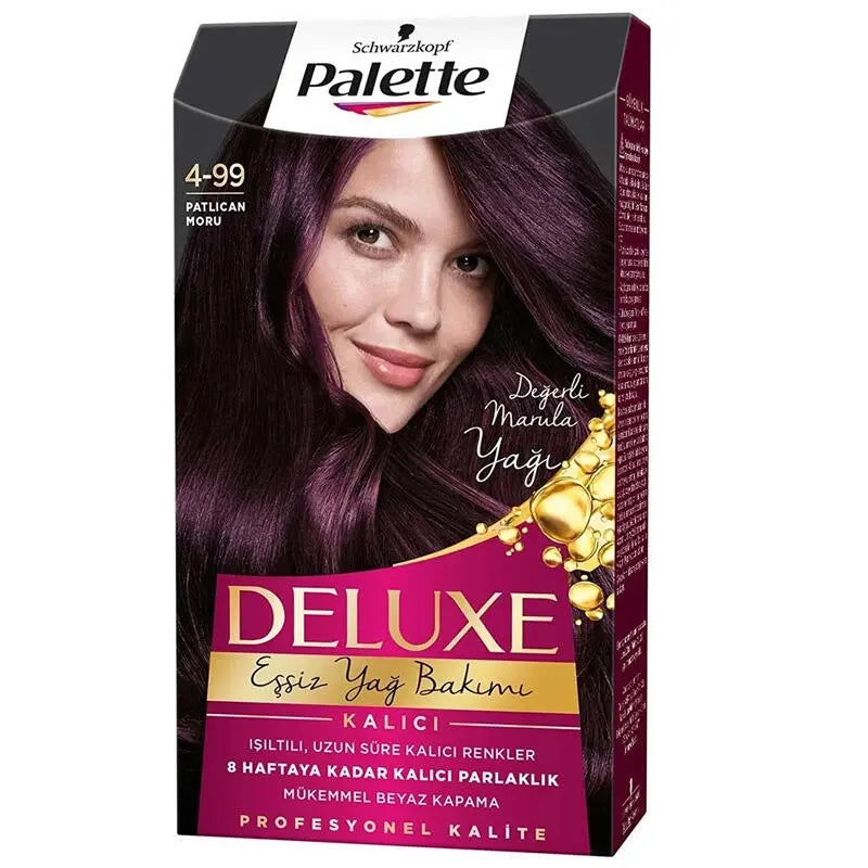 Palette Deluxe Hair Color 4-99 Eggplant Purple for Gray Coverage