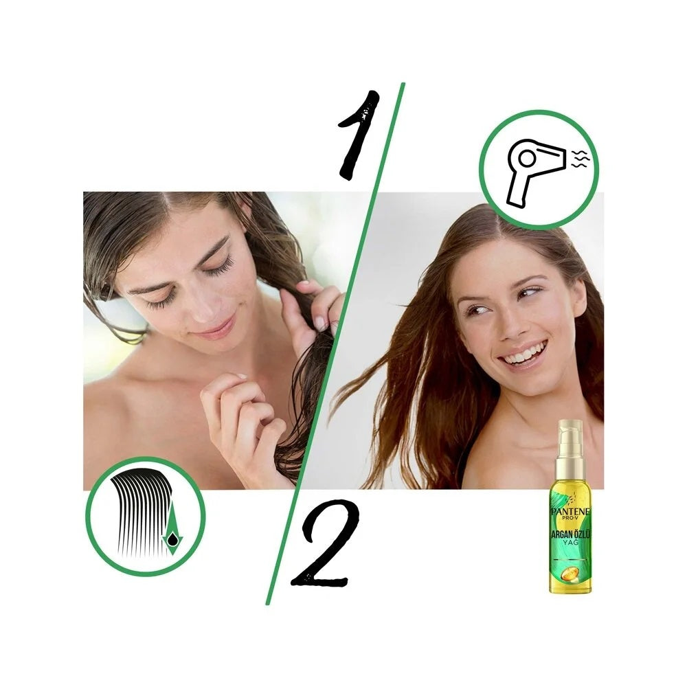 Pantene Argan Oil Elixir &amp; Repair Serum Hair Care Set 200ml + 100ml