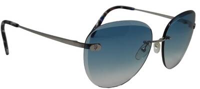 Papary Hollywood Blue C10 Grey Metal Gradient Sunglasses