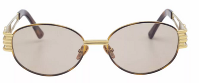Papary P606 332 Brown Metal Mirrored Sunglasses