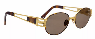 Papary P606 332 Brown Metal Mirrored Sunglasses