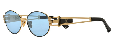 Papary P606 Col 331 Black and Gold Metal Sunglasses