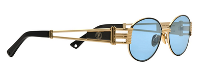 Papary P606 Col 331 Black and Gold Metal Sunglasses