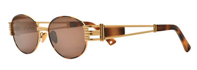 Papary P606 332 Brown Metal Mirrored Sunglasses