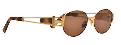Papary P606 332 Brown Metal Mirrored Sunglasses