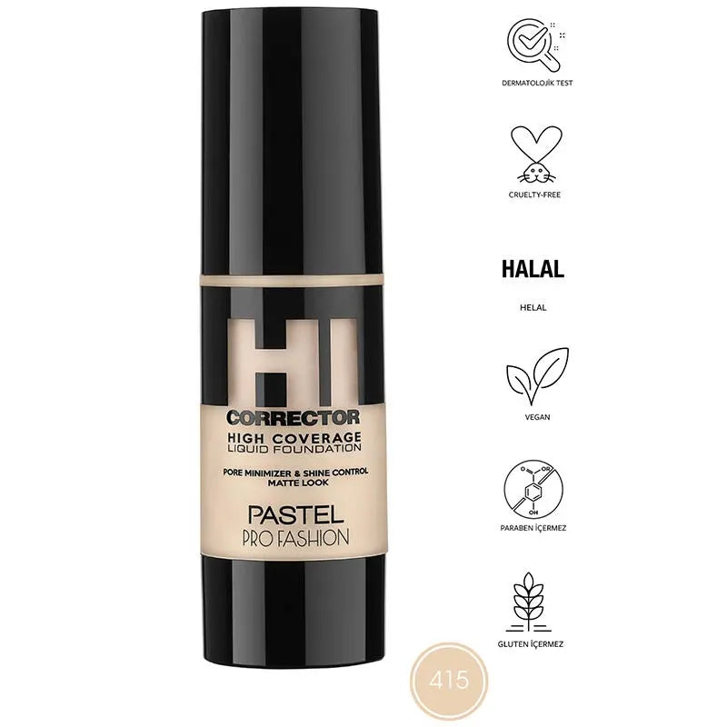 Pastel High Coverage Liquid Foundation 415 - 30ml