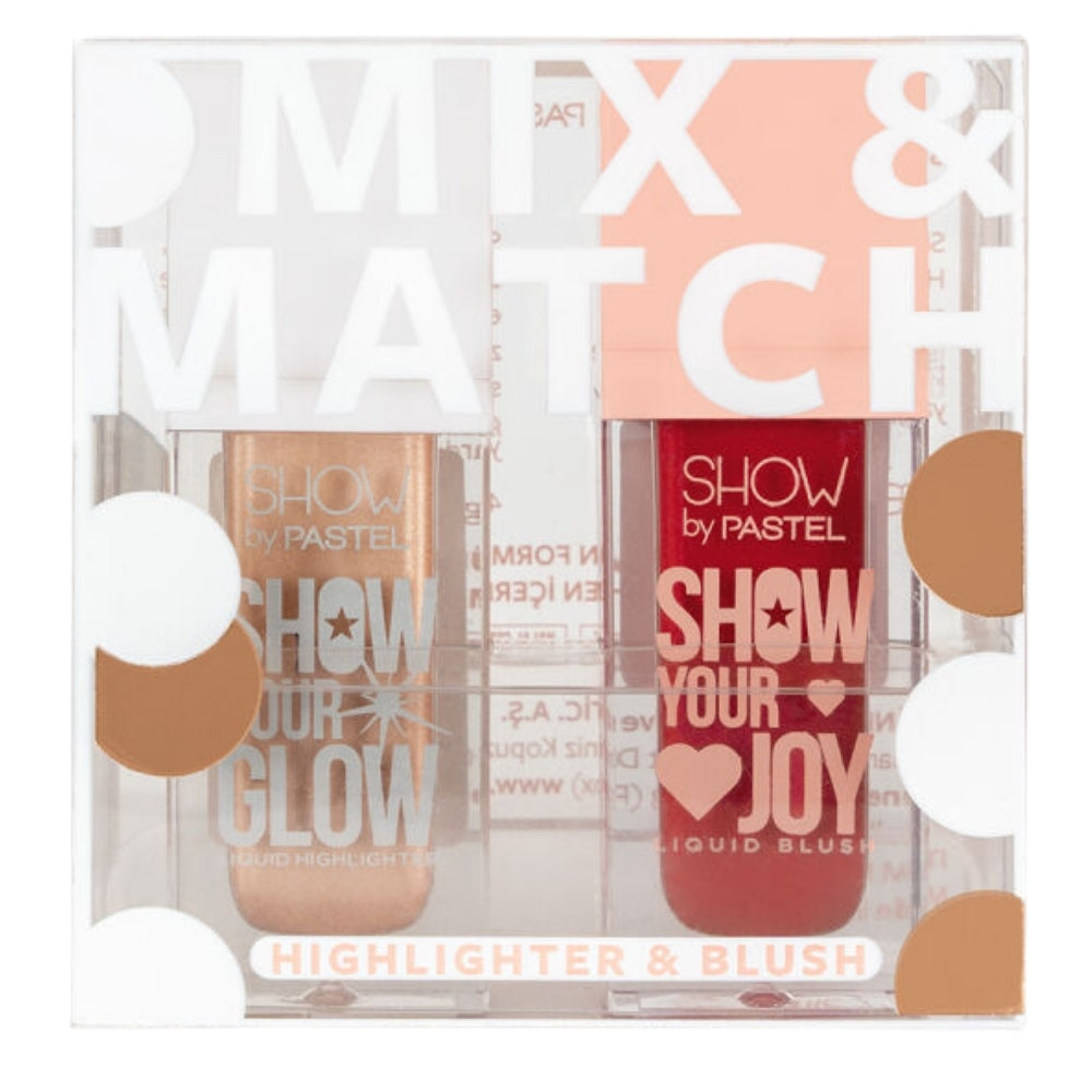 Pastel Liquid Highlighter &amp; Blush Set for Radiant Glow 2-Piece