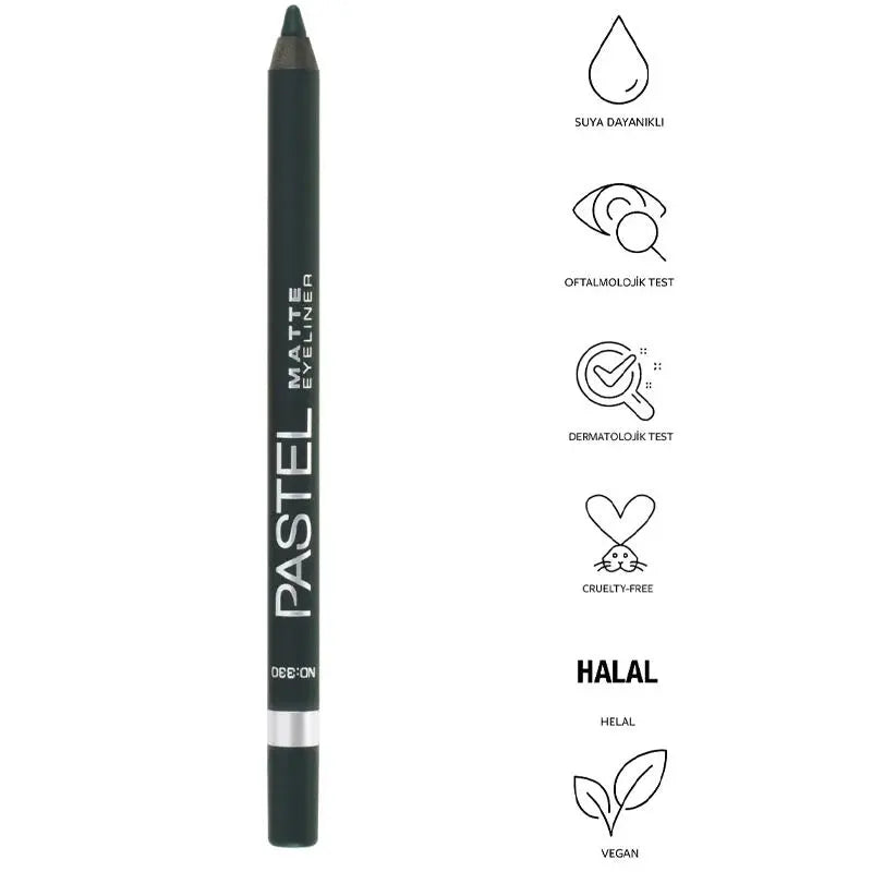 Pastel Matte Eyeliner Pencil in 330 Waterproof Matte Black 1.2g