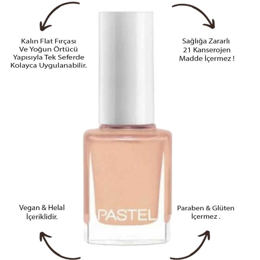 Pastel Nail Polish 301 High-Shine Long-Wear Formula 13ml