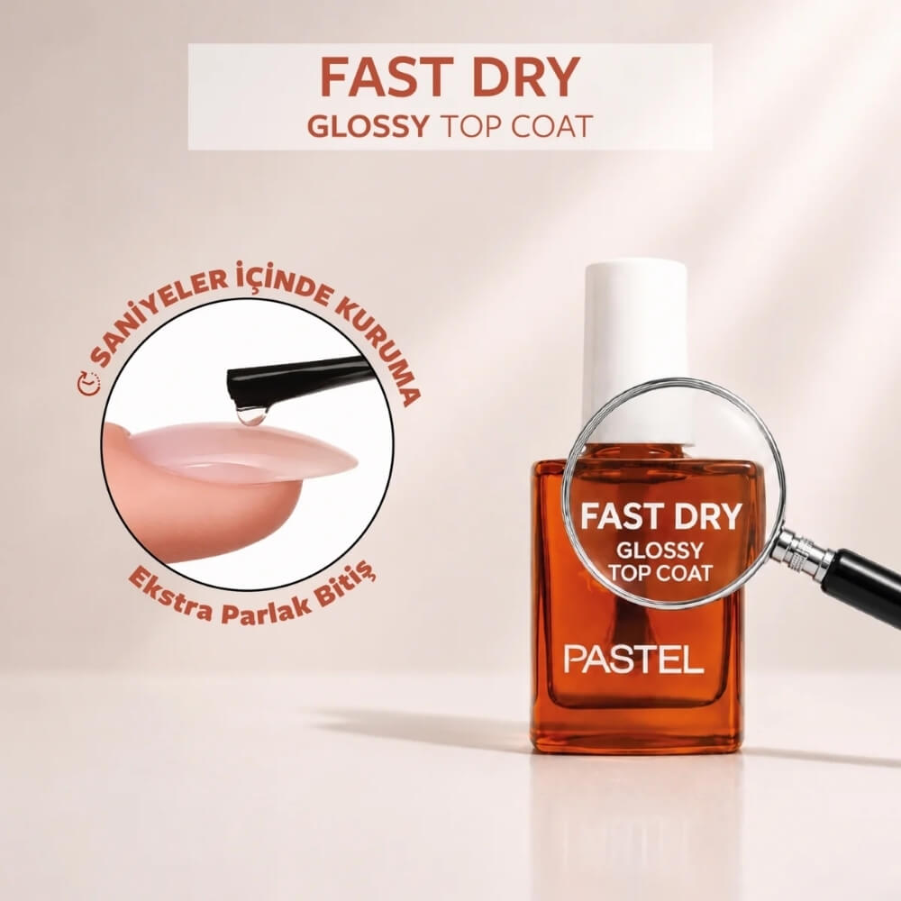 Pastel Top Coat High Shine Polish for Long-Lasting Wear