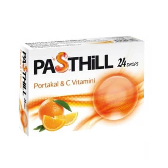 Pasthill Orange & Vitamin C Lozenges for Throat Comfort 24 Count