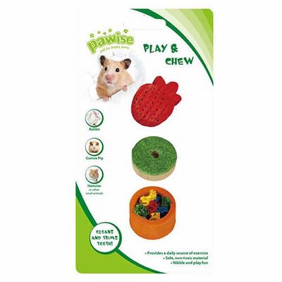 Pawise Edible Wood and Fiber Rodent Toy for Dental Health