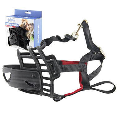 Pawise Adjustable Plastic Dog Muzzle for Medium Breeds Size M
