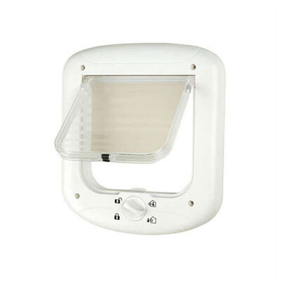 Pawise 4-Way Locking Cat Door White 23x26 cm