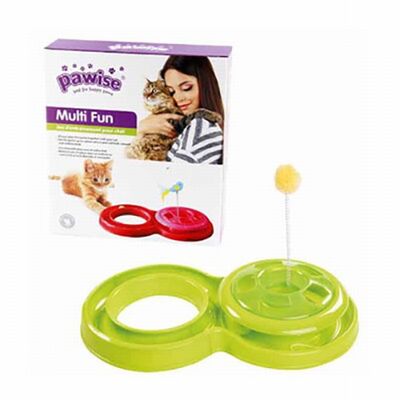 Pawise Great Fun Plastic Track Circle Cat Toy for Active Play