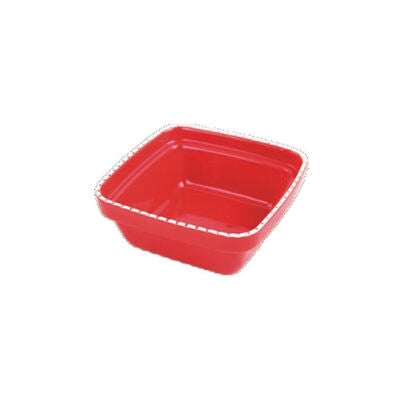 Pawise Red Square Ceramic Dog Bowl Non-Slip Base 550 ml