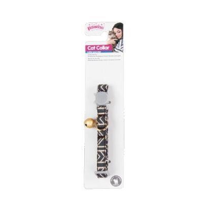 Pawise Adjustable Cat Collar with Bell Black One Size