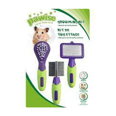 Pawise Small Animal Grooming Brush & Comb Set 2-Piece