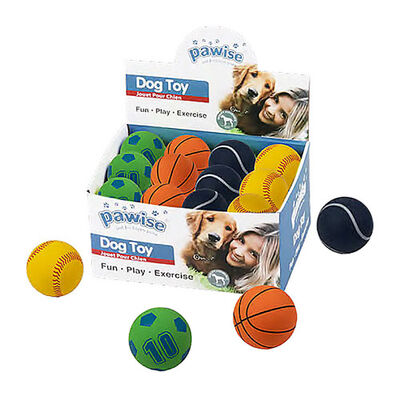 Pawise Rubber Sports Ball Durable Fetch Toy for Dogs 1 Piece
