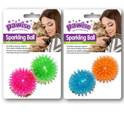 Pawise Mine Ball Cat Toy 4.5 cm 2-Pack Assorted Colors
