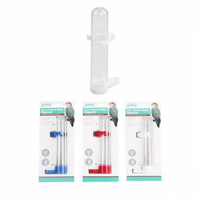 Pawise Plastic Bird Waterer and Feeder for Small Cages 65ml