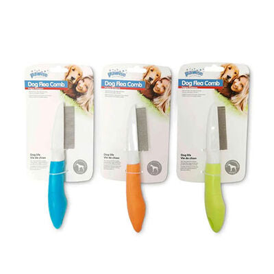 Pawise Fine-Tooth Plastic Handle Flea Comb for Dogs 21 cm