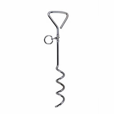 Pawise Spiral Tie-Out Stake for Dogs Secure Ground Anchor 41cm