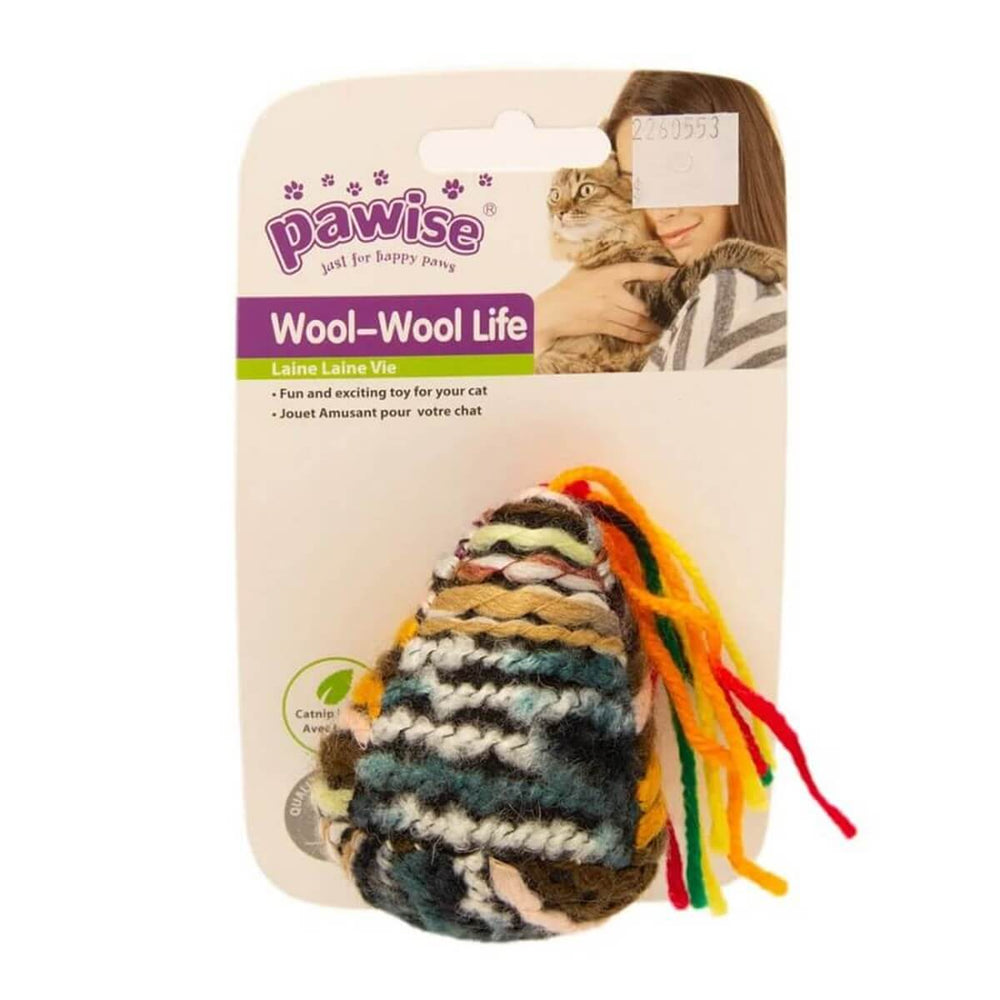 Pawise Wool Pouch Cat Toy with Catnip 14cm