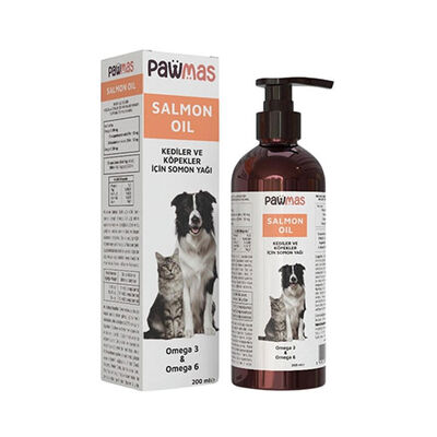 Pawmas Salmon Oil Omega 3 & 6 for Cats and Dogs 200 ml