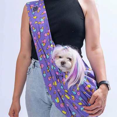 Pawstar Ice Cream Crossbody Dog Carrier for Small Breeds 50x15x20cm