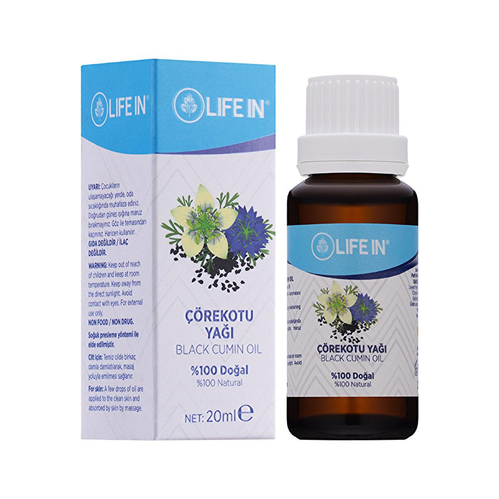 Life In Çörek Otu Yağı - Natural Black Seed Oil for Skin Care & Hydration - Face Cream