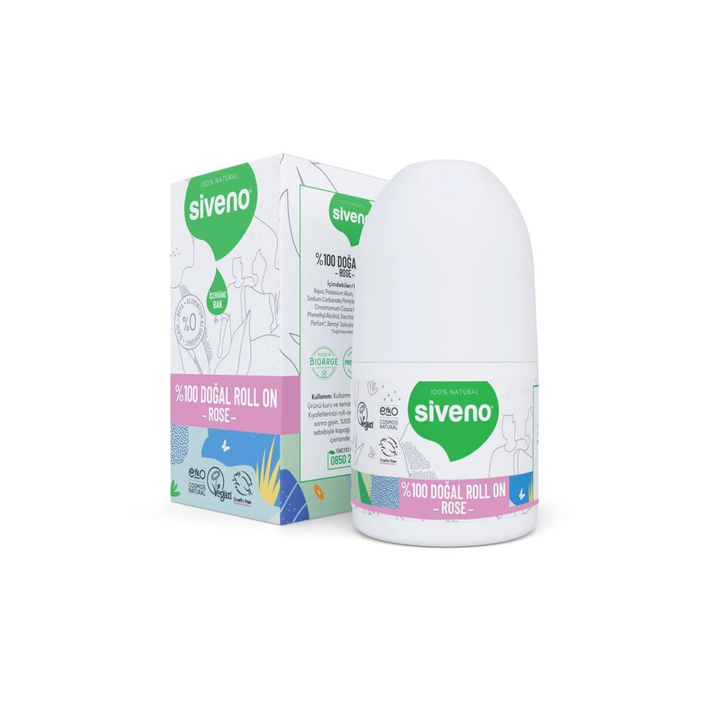 Siveno Natural Rose Unisex Roll-On Deodorant 50 ml