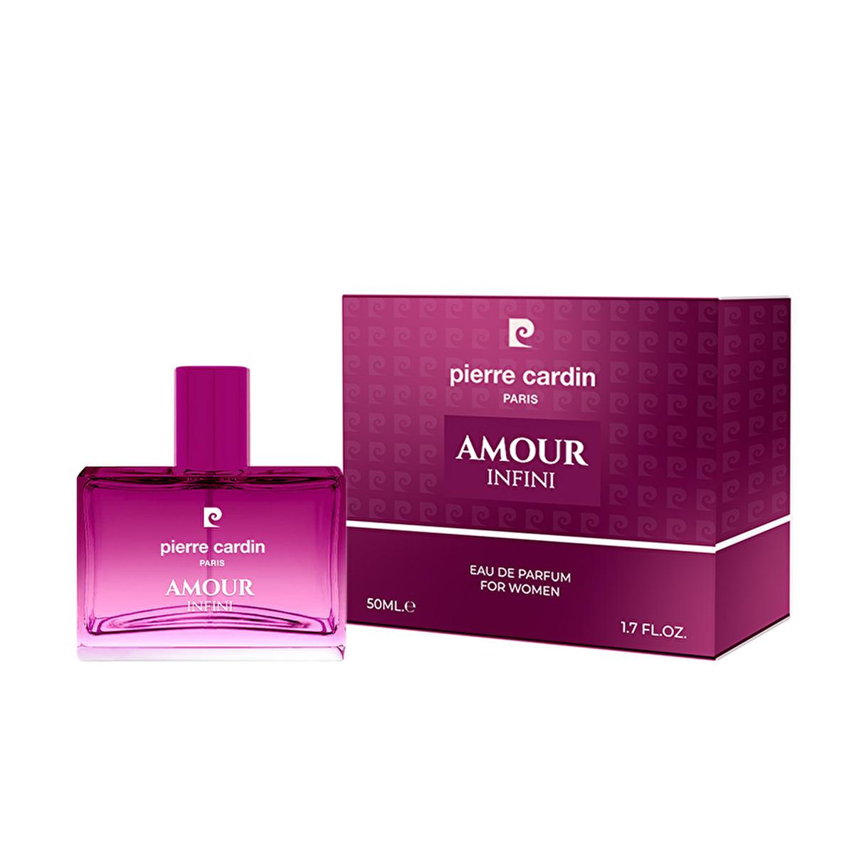 Pierre Cardin Amour Infini: Long-Lasting Women's EDP Perfume | Floral & Oriental Fragrance with Black Currant, Jasmine & Vanilla Pierre Cardin Amour Infini EDP: Women's Floral Oriental Perfume Pierre Cardin perfume, Amour Infini EDP, Women's perfume, Oriental fragrance, Floral perfume, Black currant perfume, Jasmine perfume, Vanilla perfume, Long lasting perfume, Designer perfume, EDP, Eau de Parfum, perfume, fragrance, black currant, bergamot, orange blossom, jasmine, vanilla, amber, musk, elegant, confide