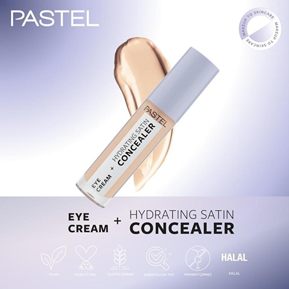 pastel-eye-cream-hydrating-concealer-shade-61-vanilla, pastel-eye-cream-concealer-product-image Pastel Makeup Eye Cream + Hydrating Satin Concealer - Brightens Under Eyes for Women | 4.3 ml | Shade 61 Vanilla Pastel Makeup Eye Cream &amp; Hydrating Concealer pastel, eye-cream, concealer, hydrating, makeup, women, beauty, skincare, cosmetic, ai-generated