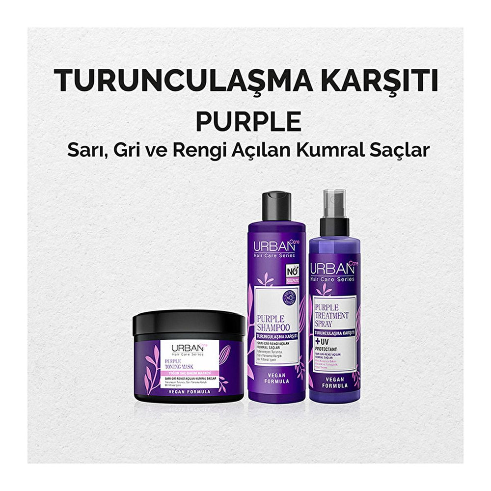 Urban Care Mor Turunculaşma Karşıtı Yoğun Saç Bakım Maskesi - Purple Toning Hair Mask for Blonde Hair, Vegan & - view 2