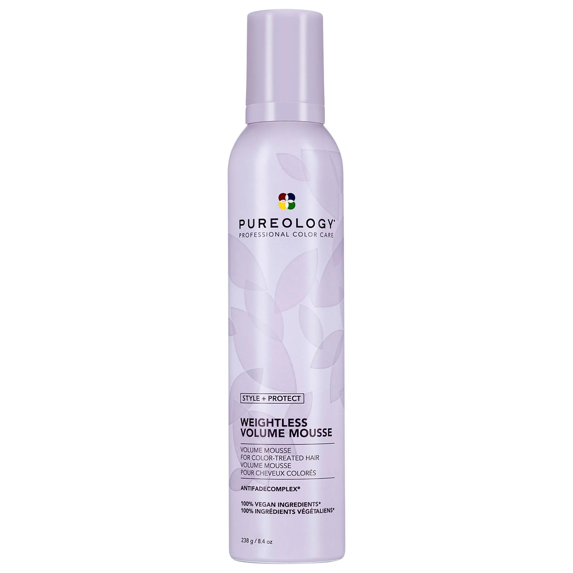 Style + Protect: Weightless Hair Mousse for Volume, Heat Protection &amp; Color Treated Hair - Vegan, Cruelty-Free &amp; Recyclable Weightless Hair Mousse: Volume, Heat Protect | Style + Protect weightless hair mousse, color safe mousse, heat protectant hair mousse, volumizing hair mousse, vegan hair mousse, cruelty-free hair mousse, mousse for color treated hair, hair styling mousse, recyclable packaging hair mousse, hair mousse for fine hair, hair mousse, volumizing mousse, heat protection, hair styling, color sa