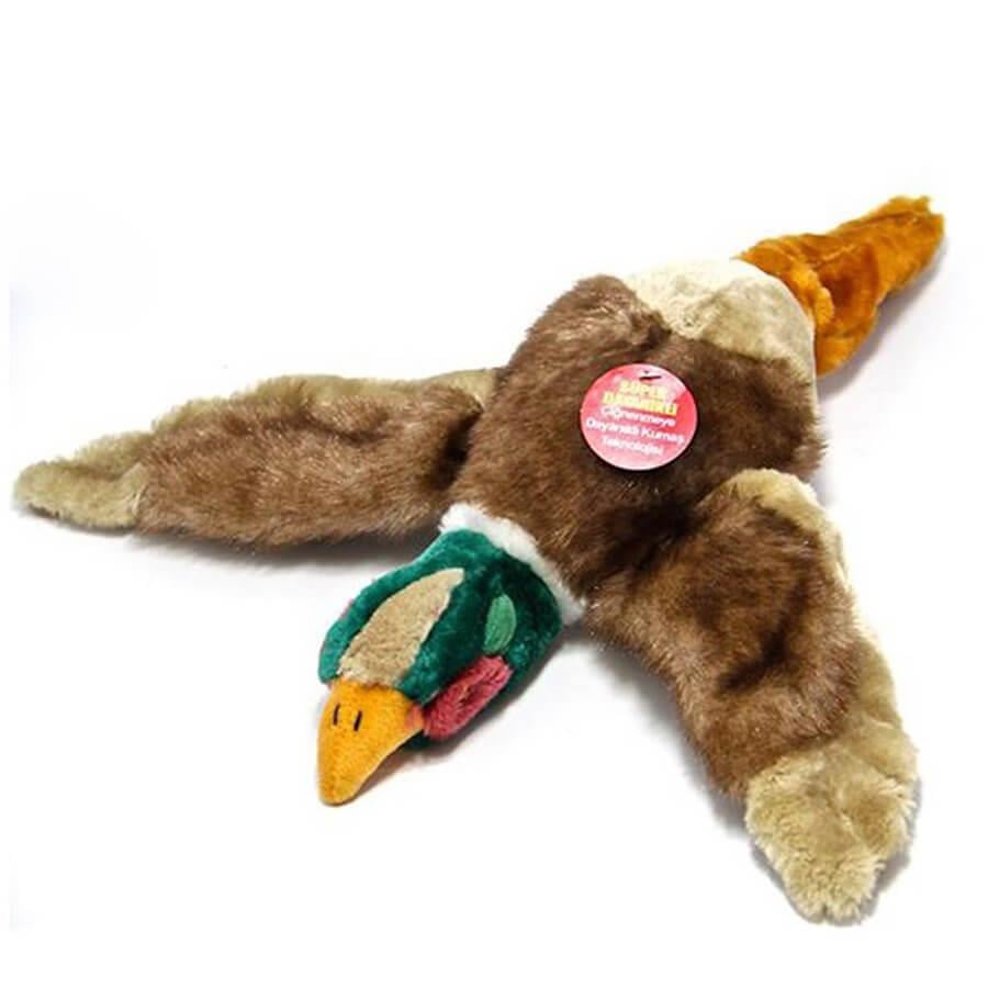 Peggy Chew-It Brown Duck Durable Squeaky Dog Toy