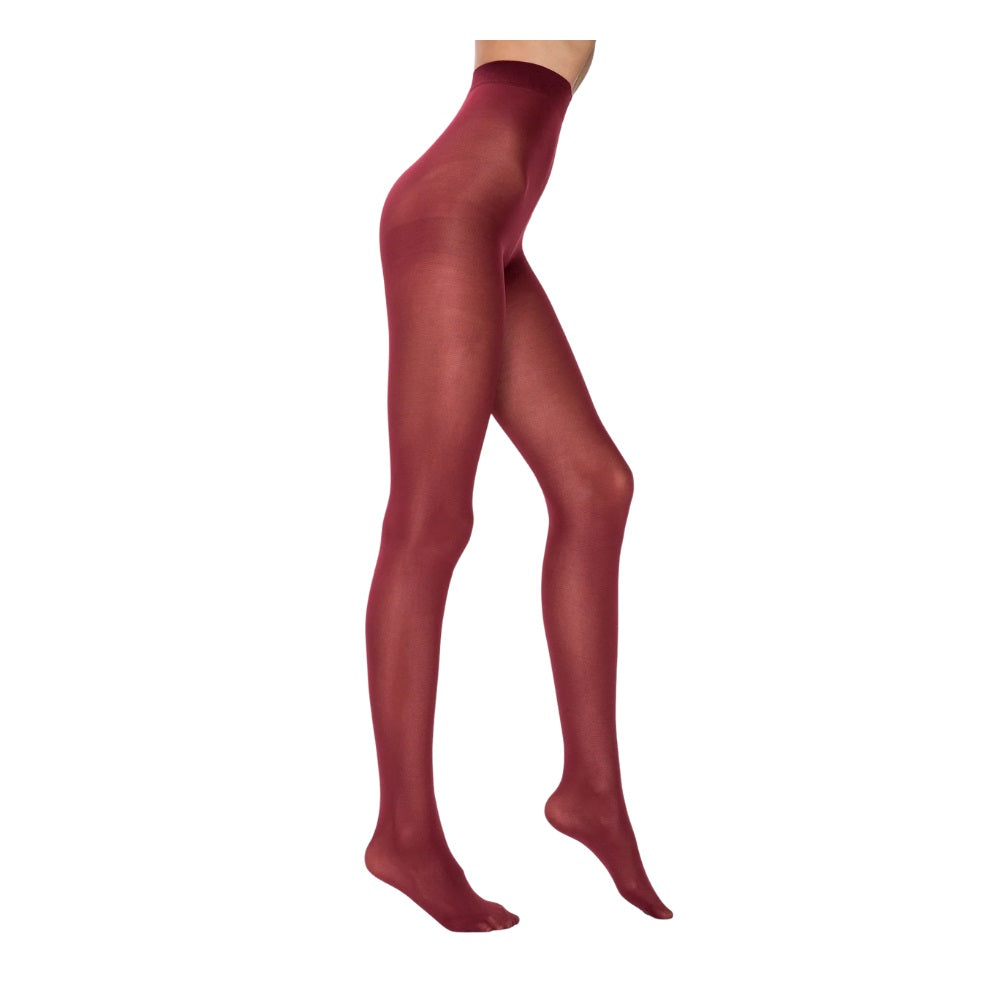 Penti Cream Tights Burgundy Soft &amp; Elastic Pantyhose
