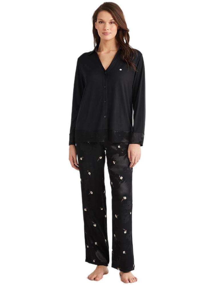 Penye Mood 9714 Women's Soft & Cozy Pajama Set in Black