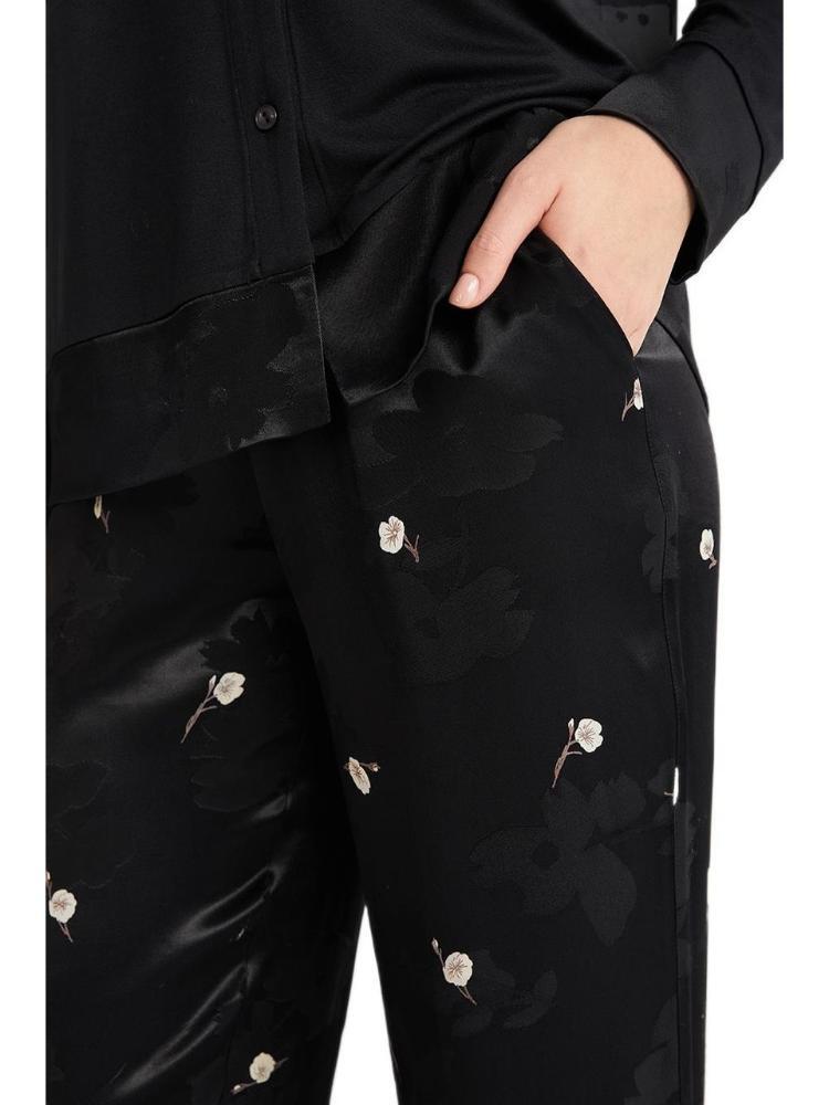 Penye Mood 9714 Women's Soft & Cozy Pajama Set in Black