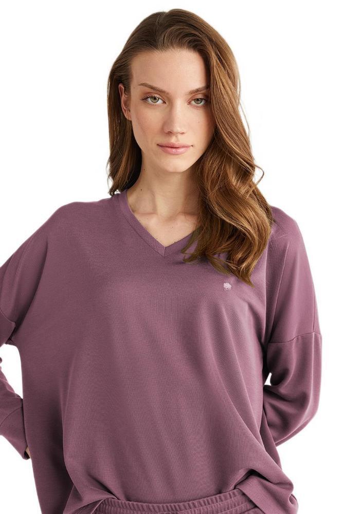 Penye Mood 9721 Women's Soft Knit Pajama Set in Pink