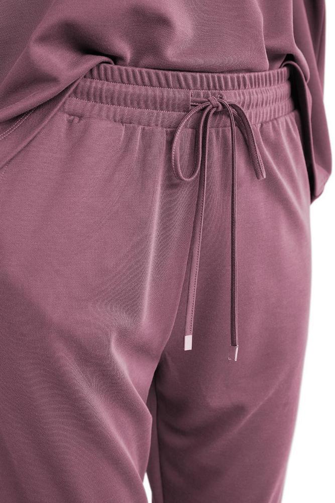Penye Mood 9721 Women's Soft Knit Pajama Set in Pink