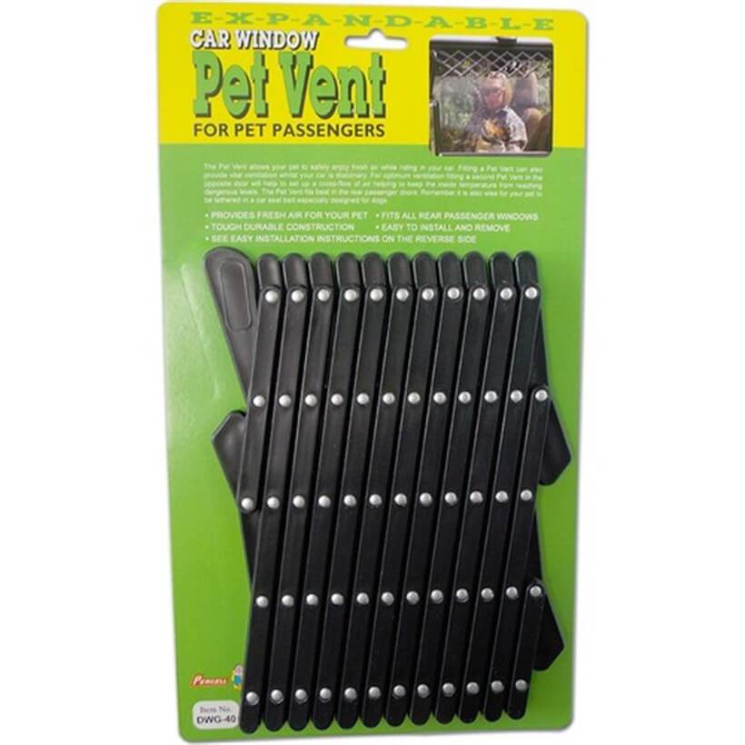 Percell Pet Vent Adjustable Car Window Pet Guard Small - 7 Bar Expandable Grate