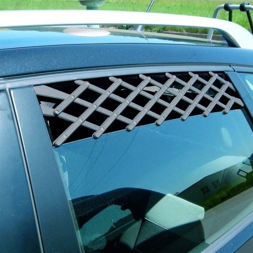 Percell Pet Vent Adjustable Car Window Pet Guard Small - 7 Bar Expandable Grate