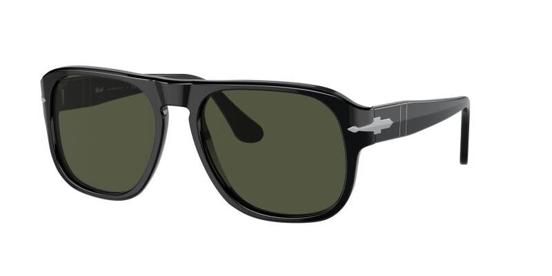 Persol 0PO3310S Square Sunglasses with Green Lenses 54mm