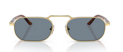 Persol 1020-S 1132/56 Gold Metal Square Sunglasses 57mm