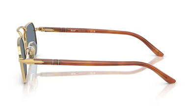 Persol 1020-S 1132/56 Gold Metal Square Sunglasses 57mm