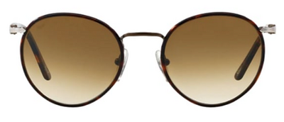 Persol 2422-S-j 992/51 Brown Metal Round Sunglasses 51mm