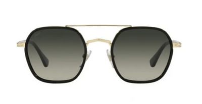 Persol 2480-S 1097/71 Black Metal Round Sunglasses 50mm