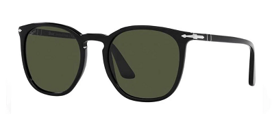 Persol 3316-S 95/31 Classic Black Square Sunglasses 54mm